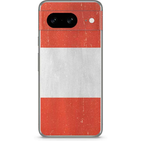 Peru Flag Distressed Google Pixel 8 Skin